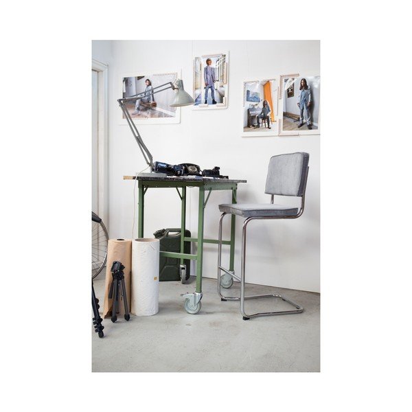 Tmavosivá barová stolička 113 cm Ridge Rib – Zuiver-image-3