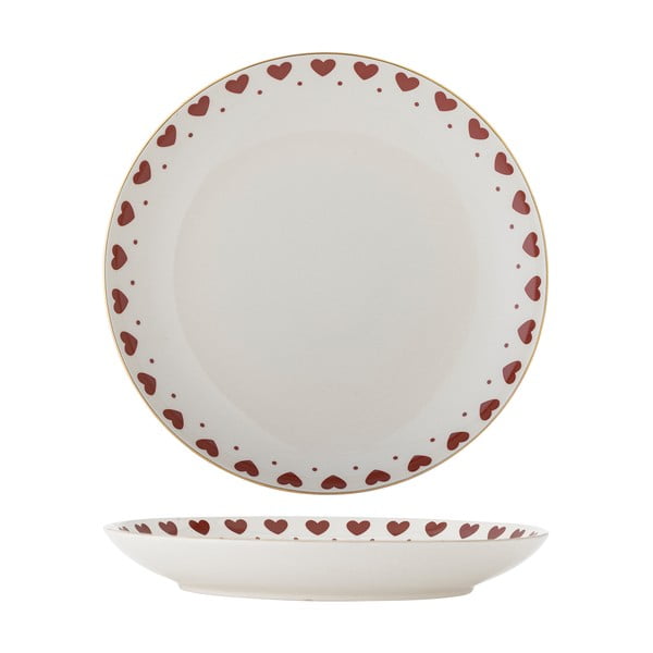 Biely tanier s vianočným motívom z kameniny ø 26,5 cm Jolly – Bloomingville-image-4