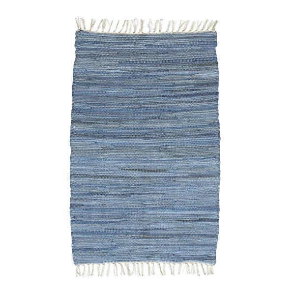 Modrý vzorovaný koberec A Simple Mess Mille, 90 × 60 cm