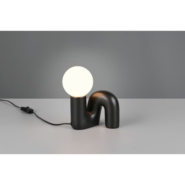 Čierna keramická stolová lampa (výška  21,5 cm) Quinn – Reality-image-1