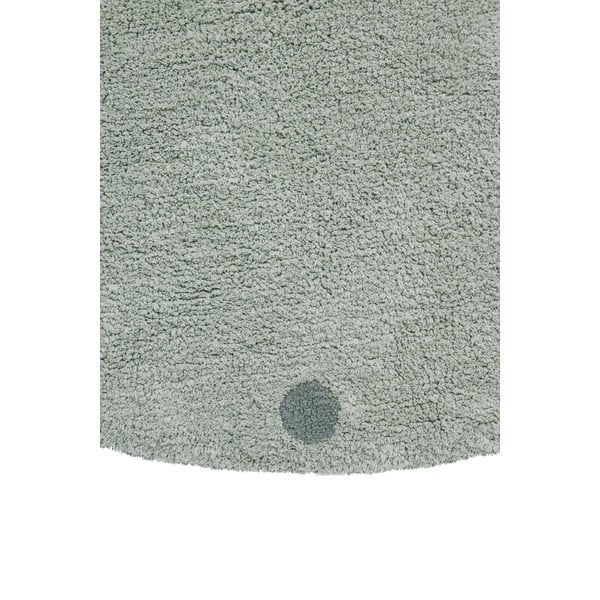 Svetlozelený prateľný ručne tkaný bavlnený detský koberec ø140 cm Round Dot Blue Sage – Lorena Canals-image-3