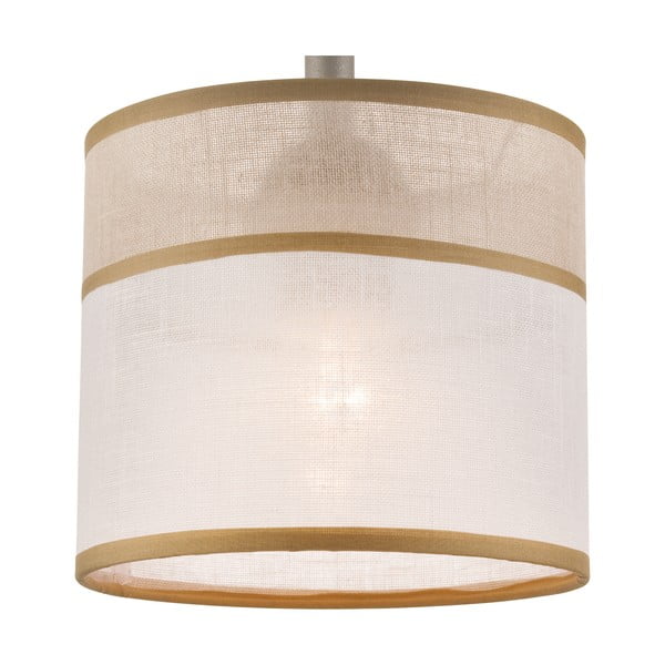 Svetlohnedé stropné svietidlo s textilným tienidlom ø 16 cm Andrea – LAMKUR-image-4