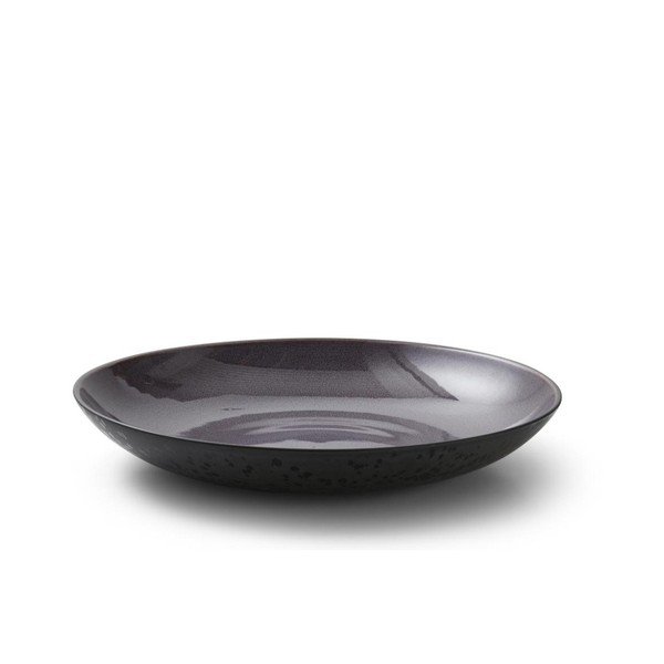 Čierna kameninová servírovacia misa s vnútornou glazúrou vo fialovej farbe Bitz Mensa, priemer 40 cm-image-1