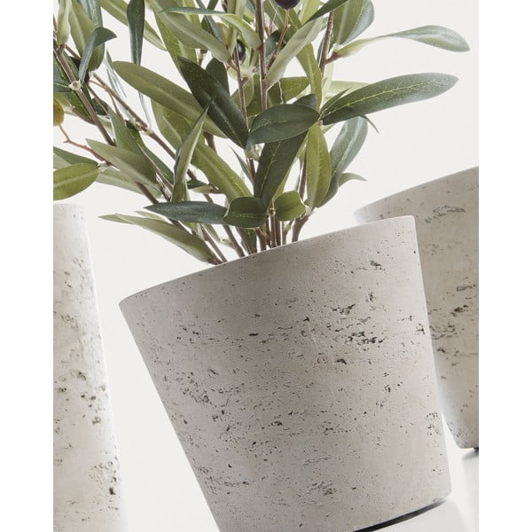 Betónové kvetináče v súprave 3 ks ø 23,5 cm Low – Kave Home-image-2