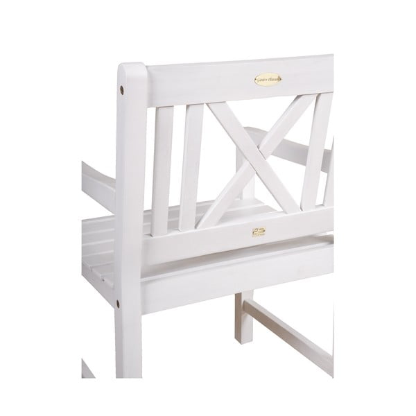 Biele drevené záhradné kreslo Malmö – Garden Pleasure-image-2