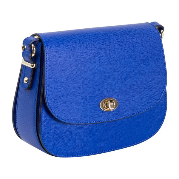 Modrá kabelka z pravej kože Andrea Cardone Elno
