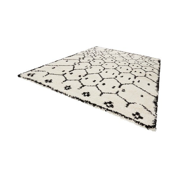 Bielo-čierny koberec Mint Rugs Allure Ronno White, 200 x 290 cm-image-1