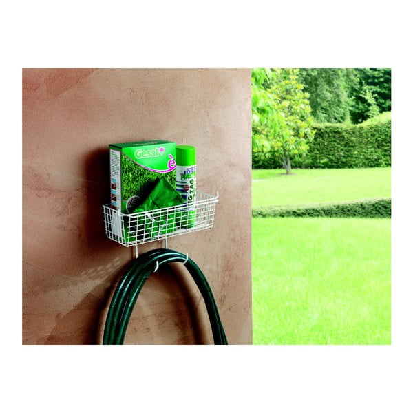 Nástenný držiak na hadice s odkladacím priestorom Metaltex-image-4