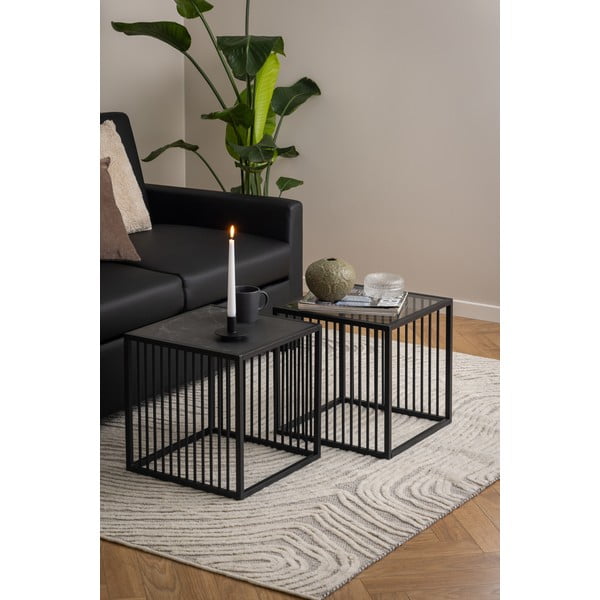 Odkladací stolík v dekore kameňa 40x40 cm Strington – Actona-image-1