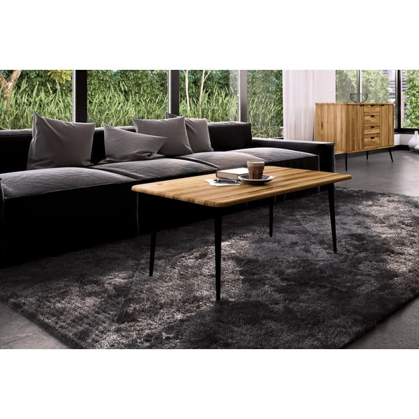 Konferenčný stolík z dubového dreva v prírodnej farbe 90x90 cm Kula - The Beds-image-1