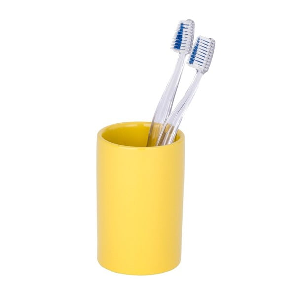 Žltý pohárik na zubné kefky Wenko Polaris Yellow