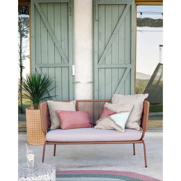 Ružová obliečka na vankúš z recyklovaného plastu Kave Home Dalila, 30 x 50 cm-image-2