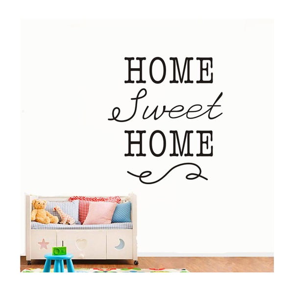 Dekoratívna samolepka Home Sweet Home, 40x35 cm