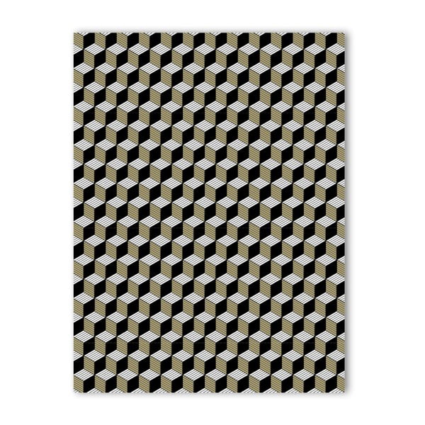 Plagát na bavlnenom papieri Funky Milk geometrik Mel, 50 x 70 cm