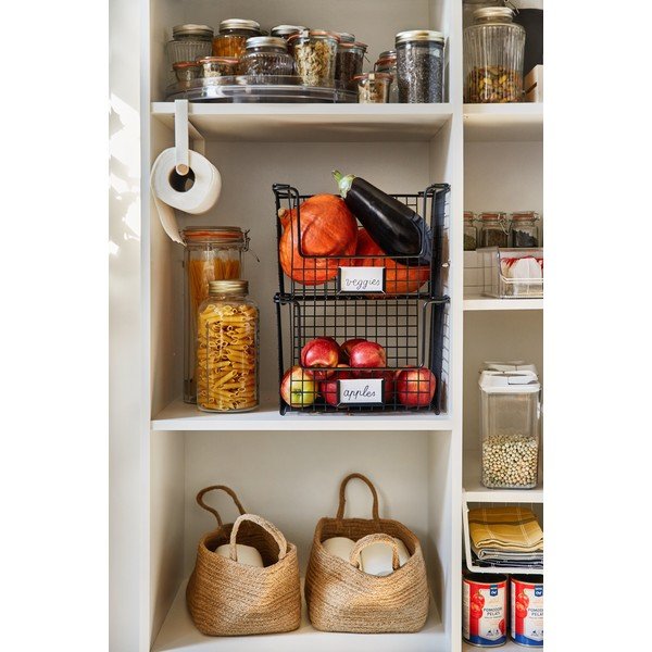 Čierny kovový košík iDesign Classico, 31 x 25,5 cm-image-2