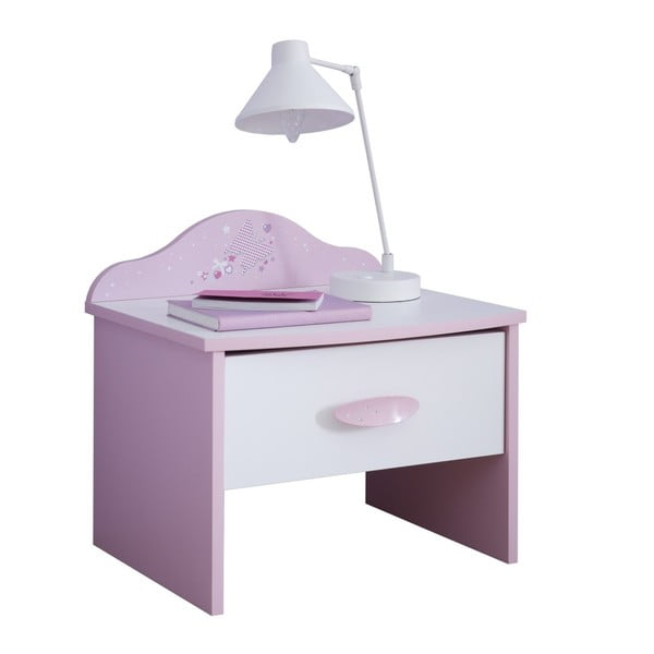 Ružový nočný stolík Demeyere Papillon
