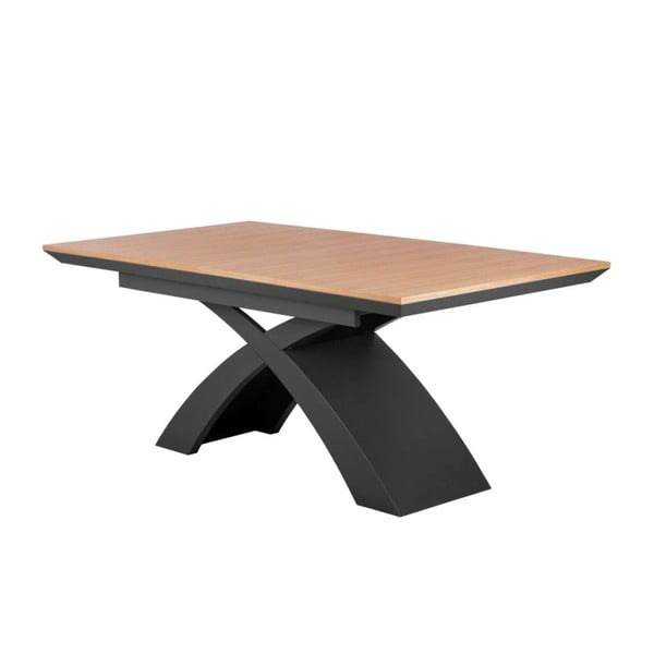 Rozkladací jedálenský stôl s prírodnou doskou Durbas Style Galaxy, 160 × 100 cm