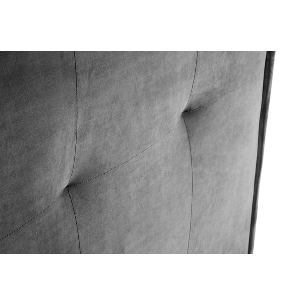 Sivé čelo postele 200x120 cm Monica – Milo Casa-image-1