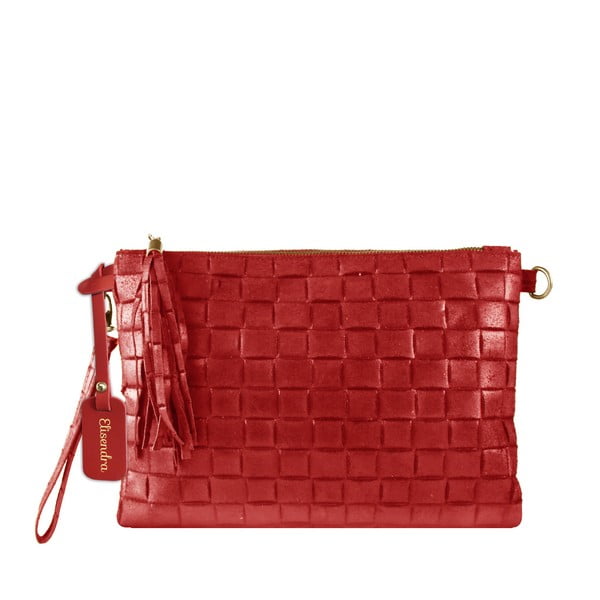 Červená kožená listová kabelka Maison Bag Ally
