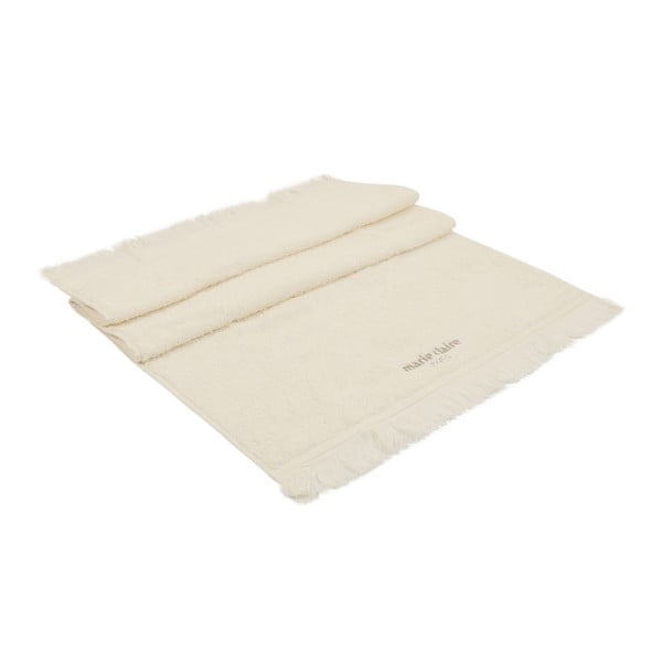 Krémový bavlnený uterák z kolekcie Marie Calire Amy, 50 × 90 cm