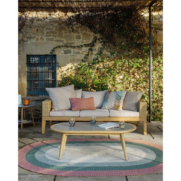 Záhradný stolík z eukalyptového dreva s betónovou doskou Kave Home Glynis Nina-image-4