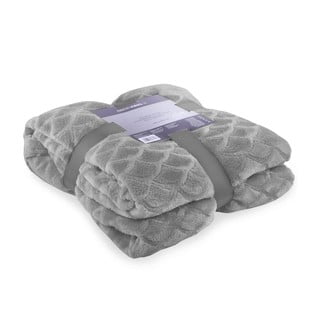 Sivá deka z mikrovlákna DecoKing Sardi, 220 × 240 cm