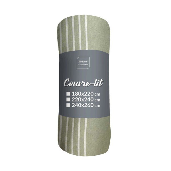 Zelený pléd 220x240 cm Adele – douceur d'intérieur