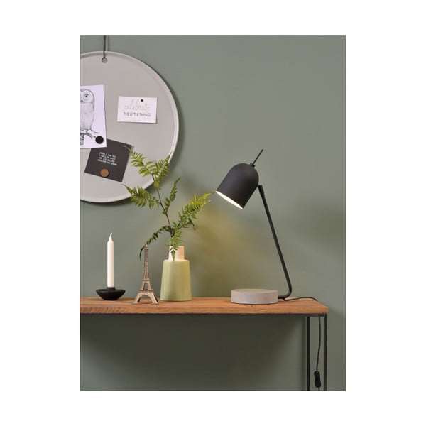 Čierno-sivá stolová lampa s kovovým tienidlom (výška 57 cm) Madrid – it's about RoMi-image-4