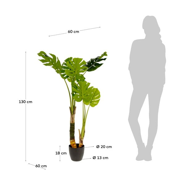 Umelá monstera (výška  130 cm) – Kave Home-image-2