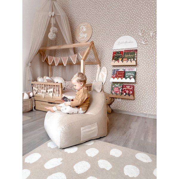 Béžový detský sedací vak Funny Bunny – The Brooklyn Kids-image-2