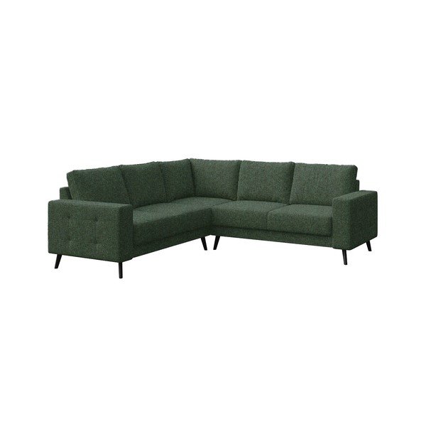 Tmavozelená rohová pohovka Fynn – Ghado
