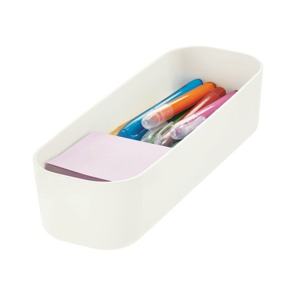 Biely úložný box iDesign Eco, 9 x 27,5 cm-image-1