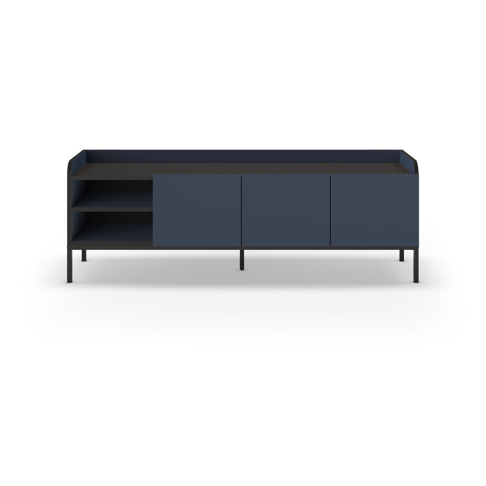E-shop Modrý TV stolík 160x55x42 cm Adara – Marckeric