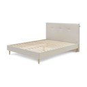 Béžová čalúnená dvojlôžková posteľ s roštom 160x200 cm Tory - Bobochic Paris