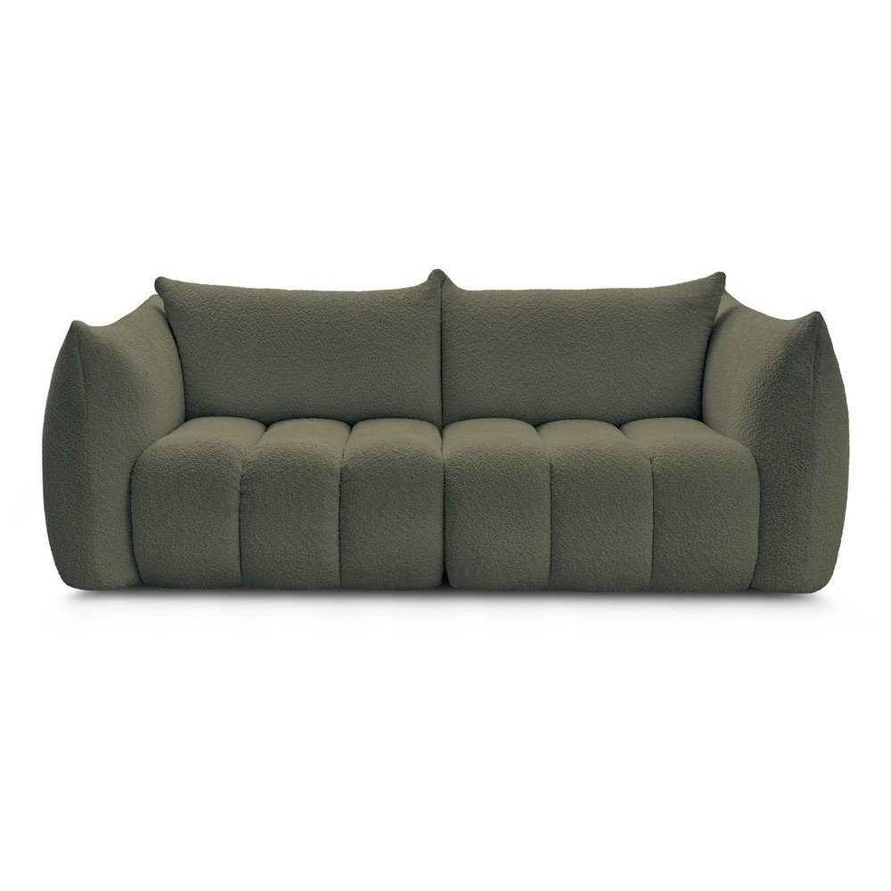 Zelená pohovka z textílie buklé 234 cm Azra – Bobochic Paris