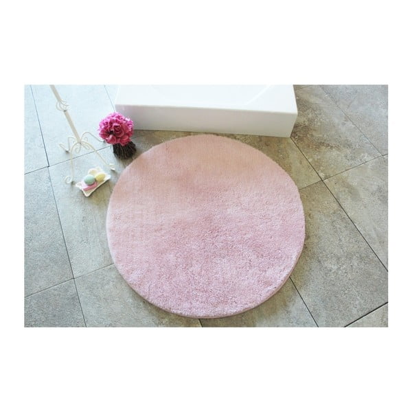 Svetloružová kúpeľňová predložka Confetti Bathmats Colors of Light Pink, ⌀ 90 cm