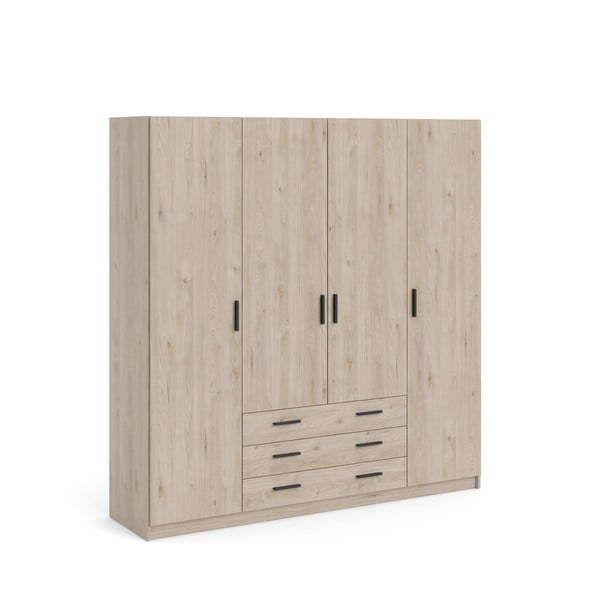 Šatníková skriňa v dekore duba v prírodnej farbe 196x200 cm Sprint – Tvilum-image-2
