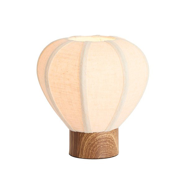Krémovobiela kovová stolová lampa s textilným tienidlom (výška  23,5 cm) Kyzo – Light & Living-image-1
