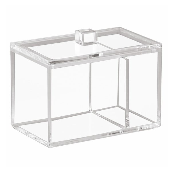 Transparentný organizér na vatové tampóniky iDesign Luci Divided-image-2