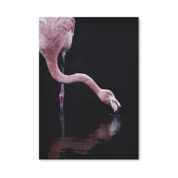 Plagát Drinking Flamingo