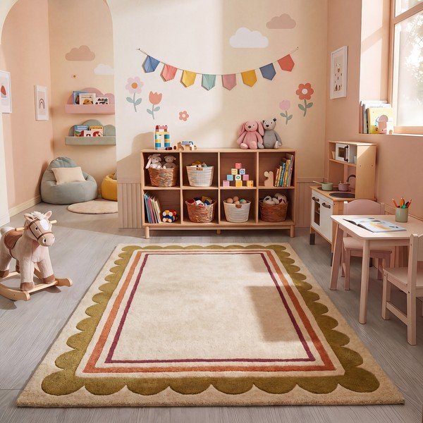 Ručne tkaný vlnený koberec v prírodnej farbe 120x170 cm Lois – Flair Rugs-image-1