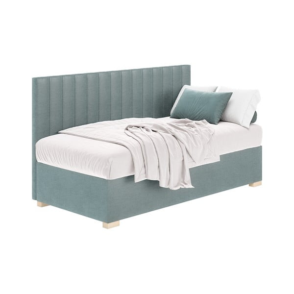 Modrá detská posteľ s úložným priestorom s matracom 90x200 cm Chill – Ghado-image-2