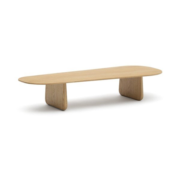Konferenčný stolík z dubového dreva v prírodnej farbe 64x146 cm Pirita – Kave Home
