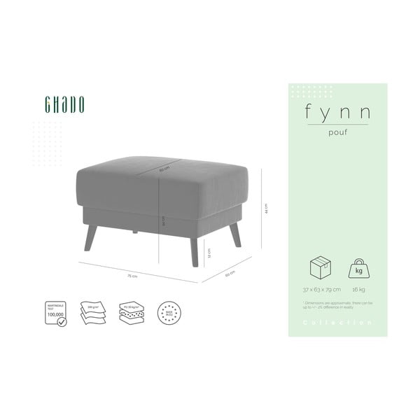 Tmavomodrý zamatový puf Ghado Fynn-image-3