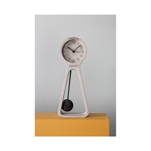 Sivé betónové stolové hodiny Zuiver Pendulum-image-4