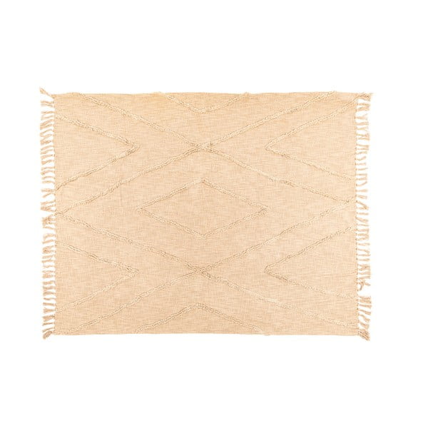 Béžová bavlnená prikrývka na dvojlôžko 250x260 cm Sahara - Tiseco Home Studio-image-1