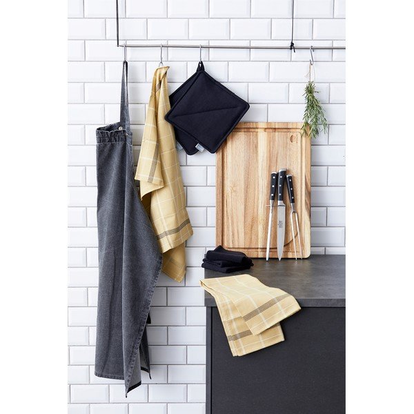 Žltá kuchynská utierka z bavlny Södahl Geometric, 50 x 70 cm-image-4