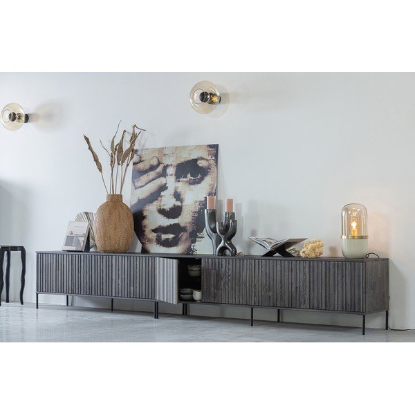 Hnedý TV stolík v dekore jaseňa 150x56x44 cm Gravure – WOOOD-image-4