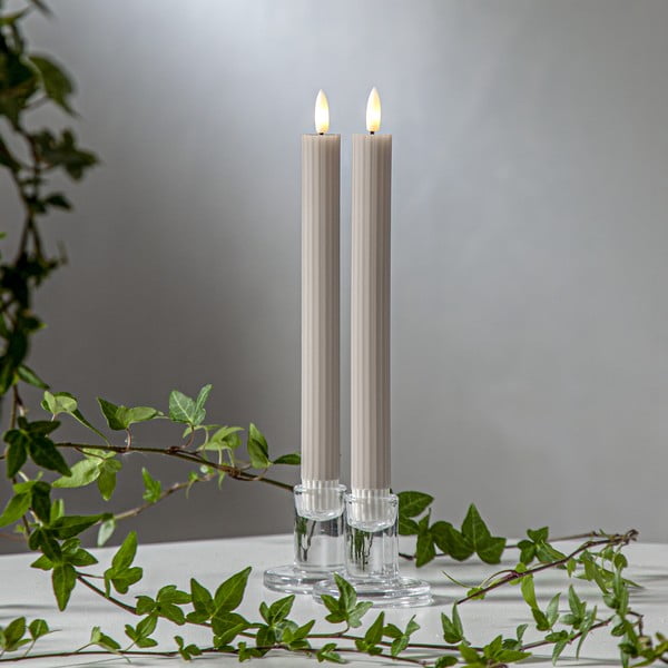 LED sviečky v súprave 2 ks (výška  25 cm) Flamme Stripe – Star Trading-image-1