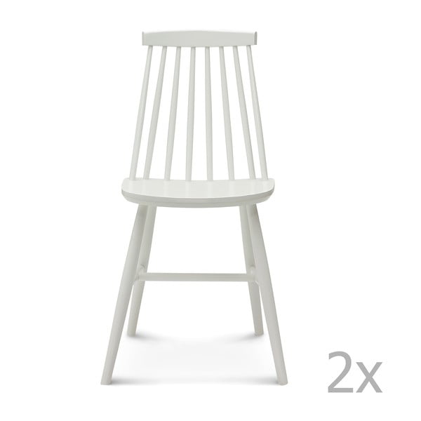 Sada 2 bielych drevených stoličiek Fameg Age